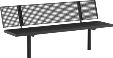 Sitzbank mit Stahlauflage Seat Lübeck with steel seat base