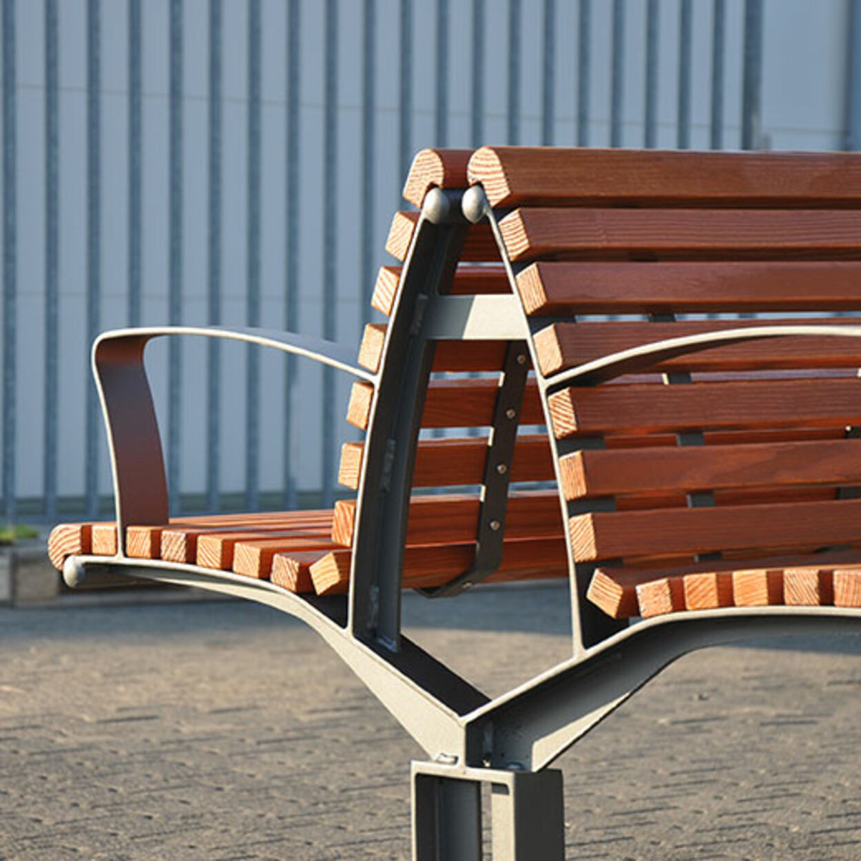 Banc Bremen avec assise en bois