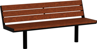 Sitzbank mit Holzauflage Sitzbank Aurich mit Holzauflage