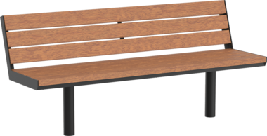 Sitzbank mit Holzauflage Sitzbank Aurich mit Holzauflage
