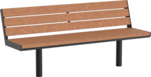  Seat Aurich with timber seat base