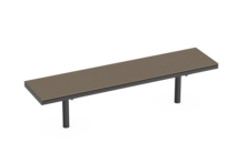  Bench Lübeck HPL with timber seat base