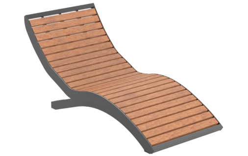Single lounger Fanö Wood