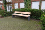 Seat with timber seat base Seat Riga with timber seat base