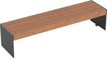  Banquette Riga avec assise en bois