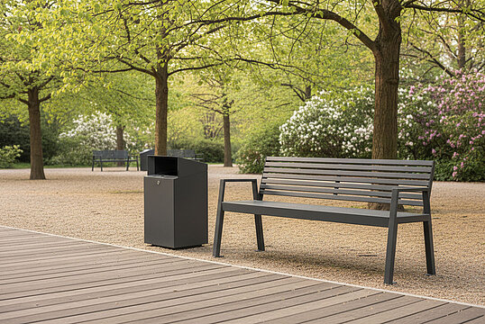 Banc Offenburg ST avec assise en acier