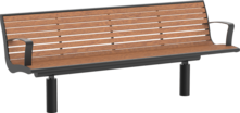  Banc Römö PAG avec assise en bois