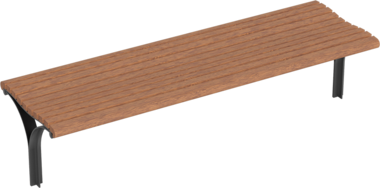 Hockerbank mit Holzauflage Hockerbank Taragona mit Holzauflage
