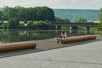 Benches with timber seat base