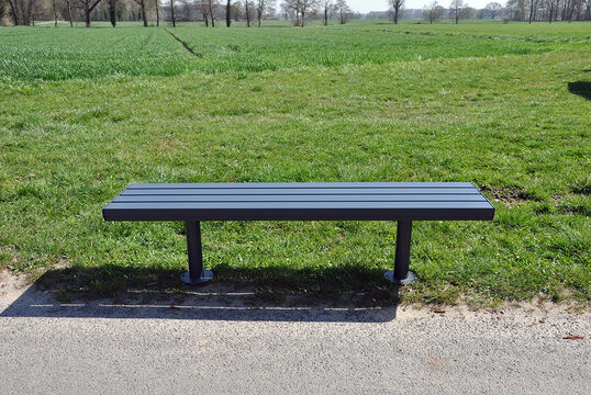 Bench with steel seat base Bench Aurich ST with steel seat base
