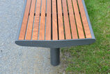 Bench with timber seat base Bench Römö PAG with timber seat base