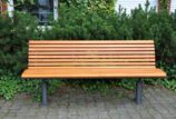 Seat with timber seat base Seat Essen with timber seat base