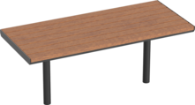  Table Aurich with timber top