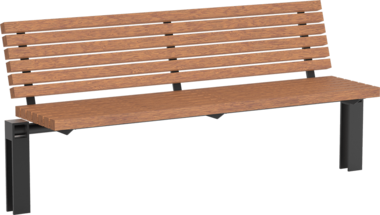 Sitzbank mit Holzauflage Sitzbank Scape I mit Holzauflage