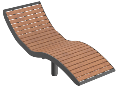 Liege mit Holzauflage Liegebank Römö PAG