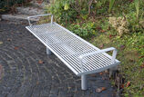 Bench with steel seat base Bench Römö with steel seat base