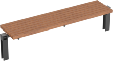  Bench Scape I with timber seat base