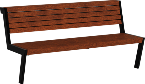 Sitzbank mit Holzauflage Sitzbank mit Holzauflage Henne