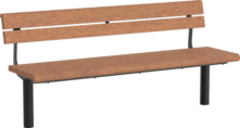  Seat Delmenhorst with timber seat base