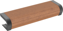  Bench Beluga with timber seat base