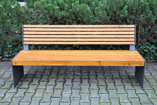 Sitzbank mit Holzauflage Sitzbank Kalmar mit Holzauflage