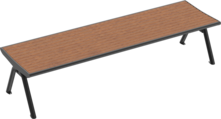  Bench Fanö PAG with timber seat base