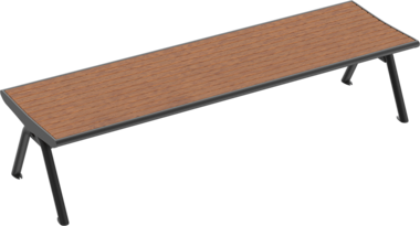 Hockerbank mit Holzauflage Hockerbank Fanö PAG mit Holzauflage