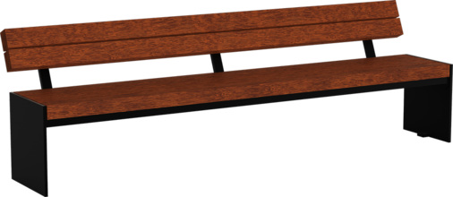 Sitzbank mit Holzauflage Sitzbank Riga mit Holzauflage