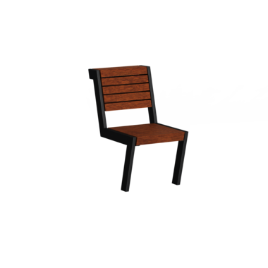 Sitzbank mit Holzauflage Stuhl Henne mit Holzauflage