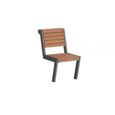 Stuhl Henne mit Holzauflage