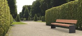 Bancs avec assise en bois HPL