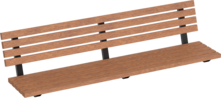  Wall top seating Weil with backrest