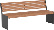  Seat Göteborg with timber seat base