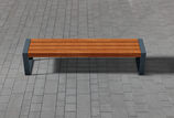 Bench with timber seat base Bench Espo with timber seat base