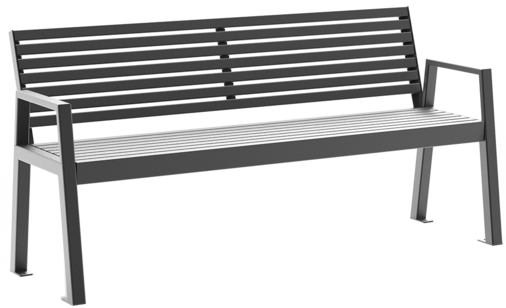 Banc Offenburg ST avec assise en acier