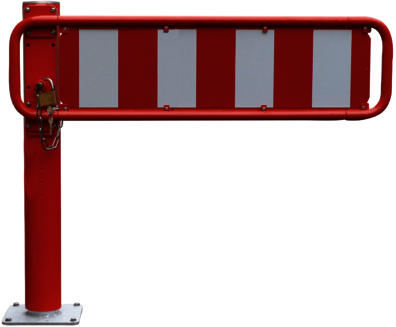 Horizontal rotary barriers WES 435 with warning beacon