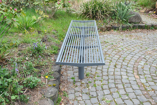 Bench with steel seat base Bench Römö with steel seat base