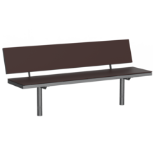  Seat Lübeck HPL with timber seat base
