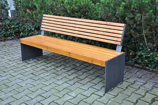 Sitzbank mit Holzauflage Sitzbank Kalmar mit Holzauflage