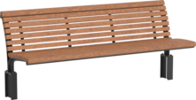  Seat Bremen with timber seat base