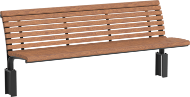 Sitzbank mit Holzauflage Sitzbank Bremen mit Holzauflage