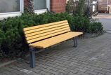 Seat with timber seat base Seat Scape I with timber seat base
