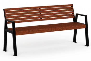 Sitzbank mit Holzauflage Seat Offenburg with timber seat base