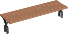  Bench Bremen with timber seat base