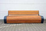 Sitzbank mit Holzauflage Sitzbank Beluga mit Holzauflage