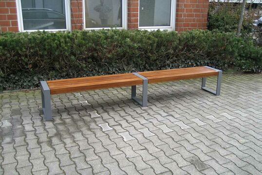 Bench with timber seat base Bench with timber seat base Cubo