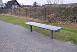 Bench with steel seat base Bench with steel seat base Essen