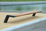Bench with timber seat base Bench with timber seat base Jump