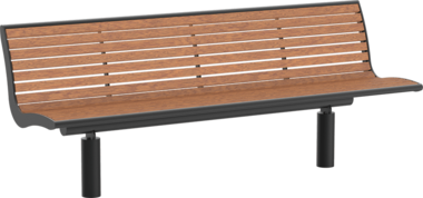 Sitzbank mit Holzauflage Sitzbank  Römö PAG mit Holzauflage