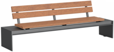 Sitzbank Oxford mit Holzauflage